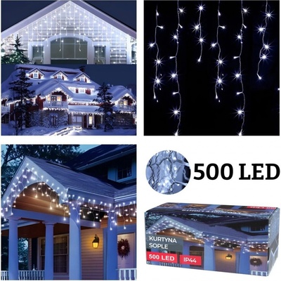 OEM Víla světla 500 LED ledový déšť Vánoční osvětlení vnitřní venkovní studená bílá 20m – Hledejceny.cz