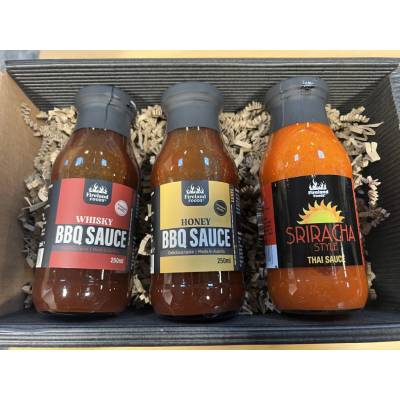 Fireland Foods Dárková sada omáček Whisky, Honey a Sriracha, 3 × 250 ml
