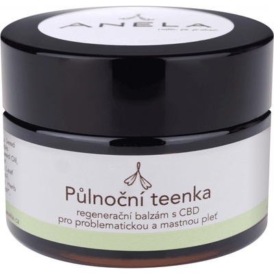 Anela regenerační noční balzám s CBD pro problematickou a mastnou pleť Půlnoční teenka 30 ml