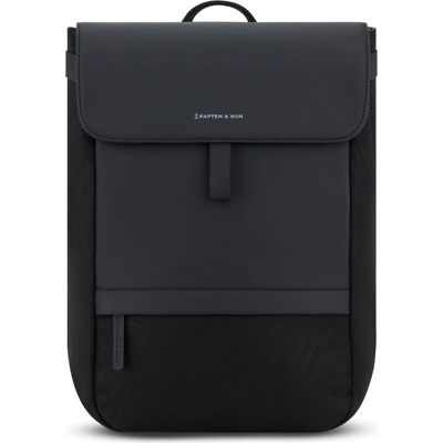 Kapten & Son batůžek s klopou Fyn all black 13 l