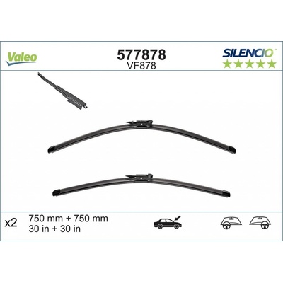 Valeo Silencio Flat Blade set 750+750 mm VA 577878