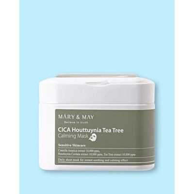 Mary & May Zklidňující pečující maska Cica Houttuynia Tea Tree Calming Mask - 30 ks 400 g