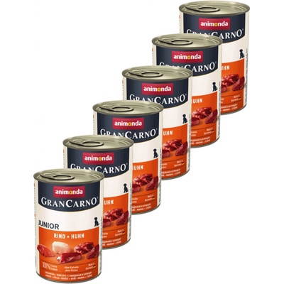 Animonda Gran Carno Original Junior hovädzie + kura 6 x 400 g