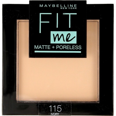 Maybelline Fit Me! Matte + Poreless Kompaktní matující pudr 115 Ivory 9 g – Hledejceny.cz