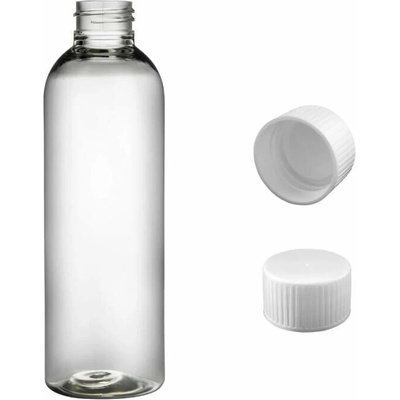 Ambra Plastová lahvička čirá s bílým uzávěrem 200 ml