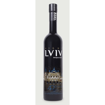 Night Lviv Vodka Black Bottle 40% 0,5 l (holá láhev)