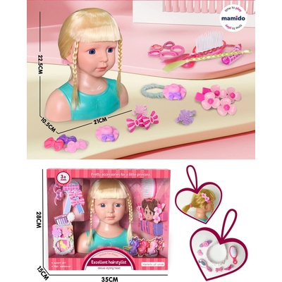 Mamido Česací hlava s doplňky blondýnka MT1577