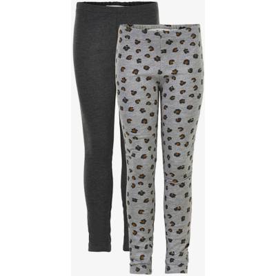 Minymo Zateplené legíny 2ks Grey Melange Leo