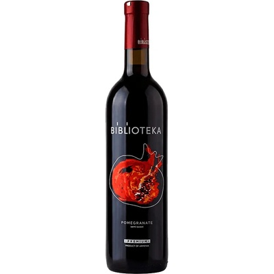 Manukyan Biblioteka granátové víno polosladké 12,5% 0,75 l (holá lahev)