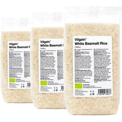 Vilgain Basmati rýže bílá bio 3 x 1 kg