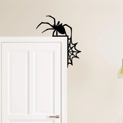 dřevo života Halloween dekorace PAVOUK Zvolte rozměr šxv (cm): 30x35, Zvolte barvu dekoru: Černá