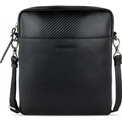 Bugatti kožená taška přes rameno Crossbody Comet 49220901 černá