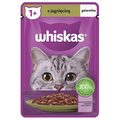 WHISKAS Adult s jahňacím mäsom v želé mokrá strava 85 g