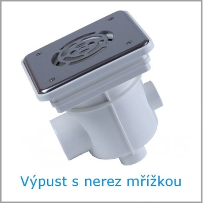 ASTRALPOOL Dnová výpusť s mřížkou nerez