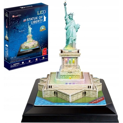 CubicFun 3D puzzle svítící Socha Svobody 37 ks