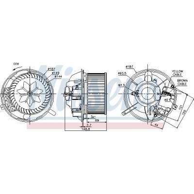 Vnitřní ventilátor NISSENS 87072