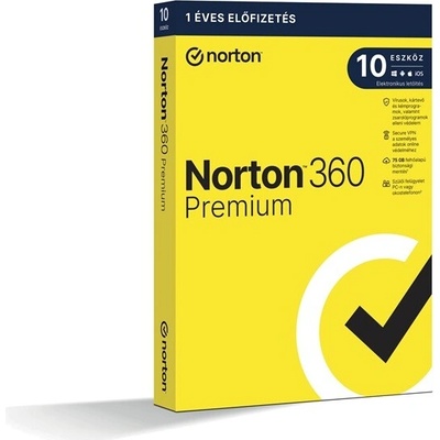 Symantec NORTON 360 PREMIUM 75GB VPN 1 lic. 10 lic. 12 mes.