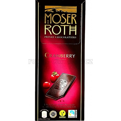 Moser Roth Hořká čokoláda brusinka 125 g