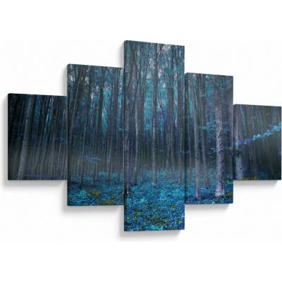 Obraz - Magický les, päťdielne 125x70 cm