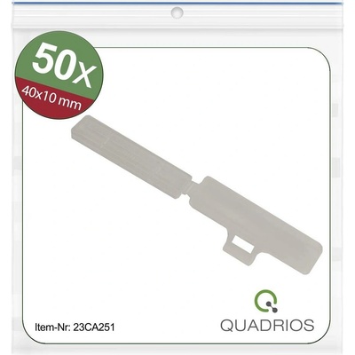 Quadrios 23CA251 23CA251 ochranný štítek Druh montáže: kabelové spony Potisknutelná plocha: 9.5 x 41 mm transparentní Po