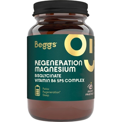 Beggs Magnesium bisglycinate + vitamín B6 P5P Complex 30 kapsúl