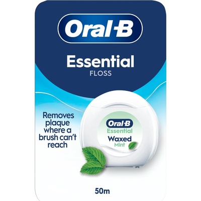Oral B Dentálna voskovaná niť Essential Waxed Mint Floss 50 ml