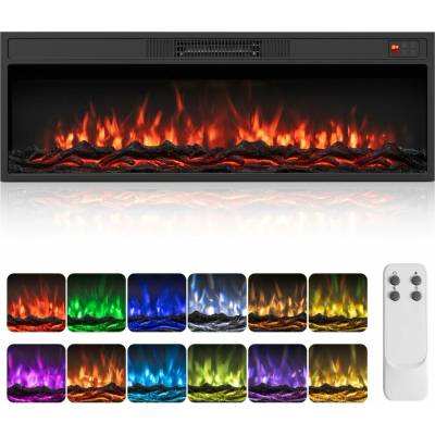 Costway Nástěnný elektrický krb 102 cm s termostatem 1500 W
