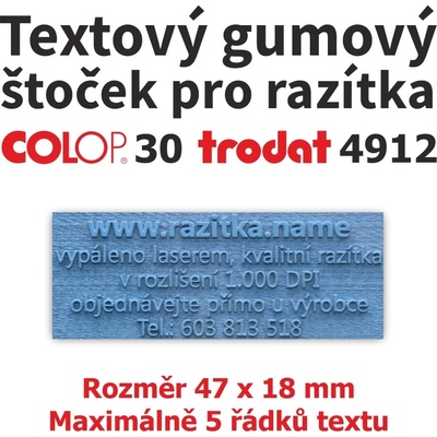 Trodat Colop Gumový štoček pro razítko 30, 4912