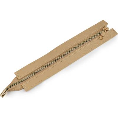 Prima-obchod Zip na kabelky, tašky, pouzdra 5,5x25 cm, barva 1 béžová