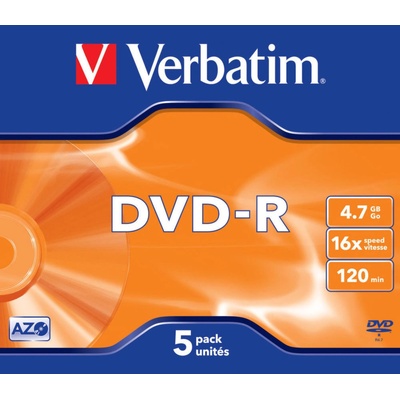 Verbatim DVD-R 4,7GB 16x, jewel, 1ks (43518) – Hledejceny.cz
