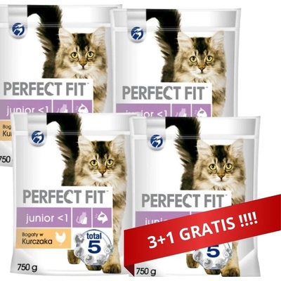 PERFECT FIT Junior kuracie mäso 4 x 750 g