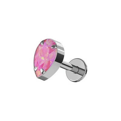 Šperky4U Piercing do brady labreta opál TIT1588-OP22