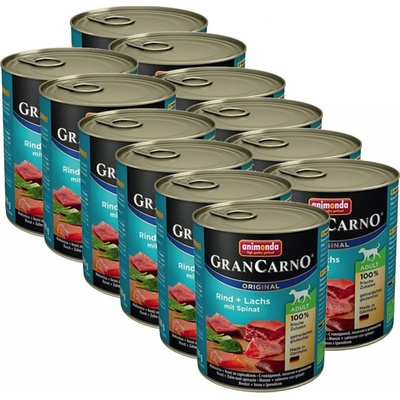 Animonda GranCarno Original Adult hovězí a losos & špenát 12 x 800 g