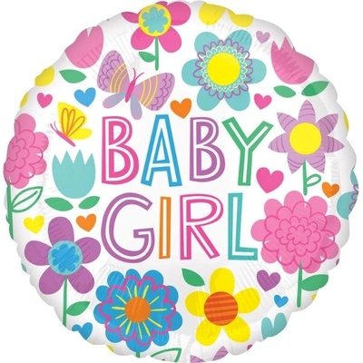 Foliový balonek Butterfly Baby Girl 45 cm