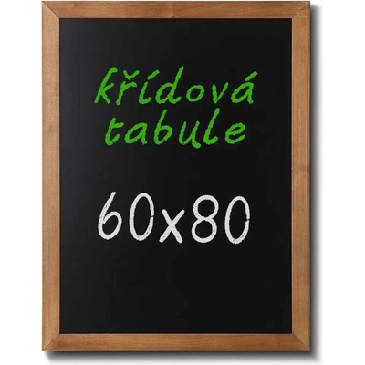 A-Z Reklama CZ Nástěnná dřevěná křídová tabule 60 × 80 cm – světle hnědý rám – kód CHBLB60x80