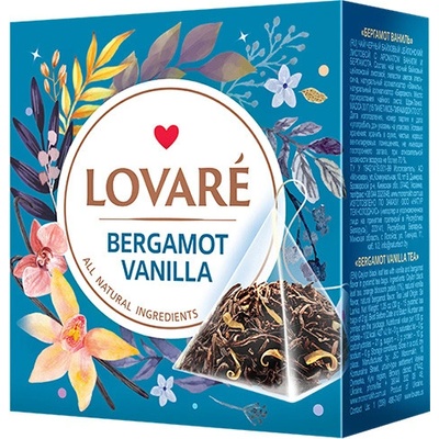 Lovaré Bergamot & Vanilka čierny čaj 15 pyramíd