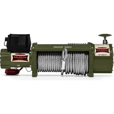 Elektrický naviják 13,6t 24V ocelové lano 30m DRAGON WINCH DWT 30000 HD