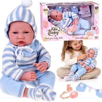 Kiki Baby Mluvící miminko 45 cm s 12 zvuky