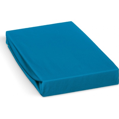Polášek jersey prostěradlo tyrkysově modré 100x220