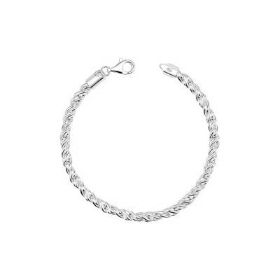 Basics Strieborný náramok pre muža Torsion Chain B5679