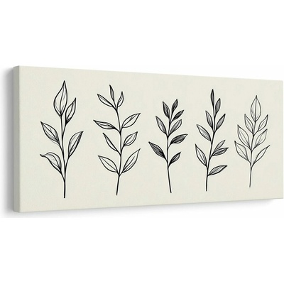 Dovido Obraz jemné botanické linie listů - 120x60