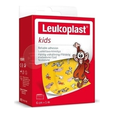 Leukoplast Kids Náplasť na rany pre deti 6 cm x 1 m 1 nedelená náplasť na strihanie