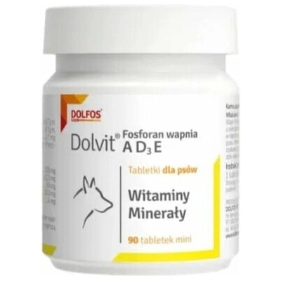 DOLFOS Dolvit Fosforan wapnia ADзE 90 tabl. vitamíny a minerály pre psa
