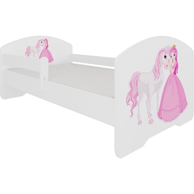 ADRK Furniture Pepe Princess And Horse s matrací a zábranou