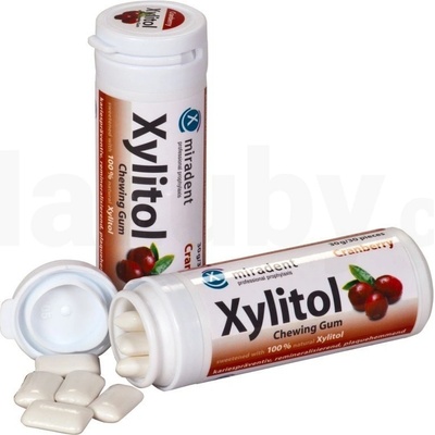 Miradent Xylitol brusinka, 30ks