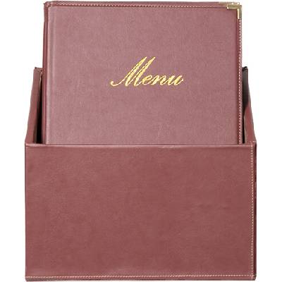WGO_default Box s 20 jedálnymi lístkami A4, s 1 dvojitou vložkou (4 strany), Wine Red