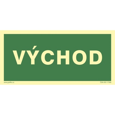Grafiko | Východ - fotoluminiscenční - Materiál Hliník, Rozměr 300x150mm
