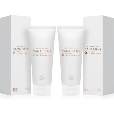 Essens Hrejivý a chladivý gél Canassens set 2 x 100 ml