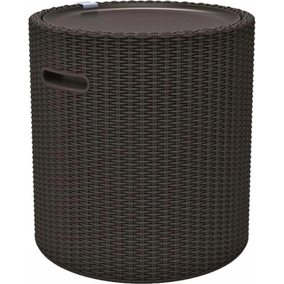 KETER Cool Stool taburet s chladičem, 43,7 x 43,7 x 44,3 cm, ratan hnědý 17200045