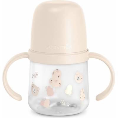 Suavinex Wild & Free Bottle With Soft Spout fľaša s držadlami Pink 150 ml